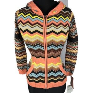 NWT Missoni for Target Zip Hoodie Chevron S